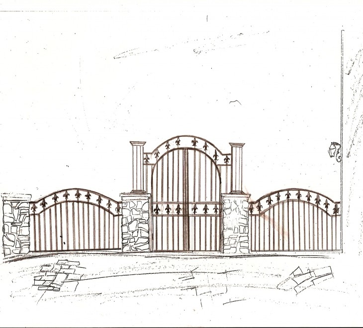 Gate and Fence Concept Drawing