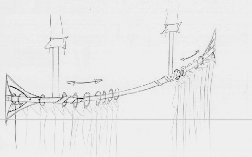 Shower Curtain Concept Sketch