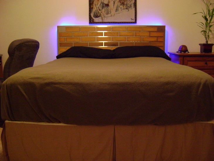 Lit Brick Headboard