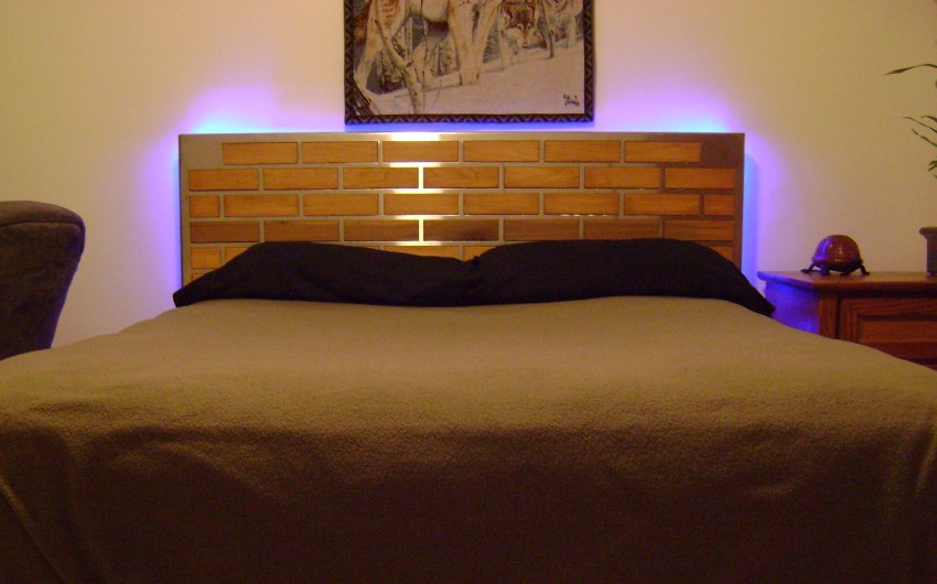 Lit Brick Headboard