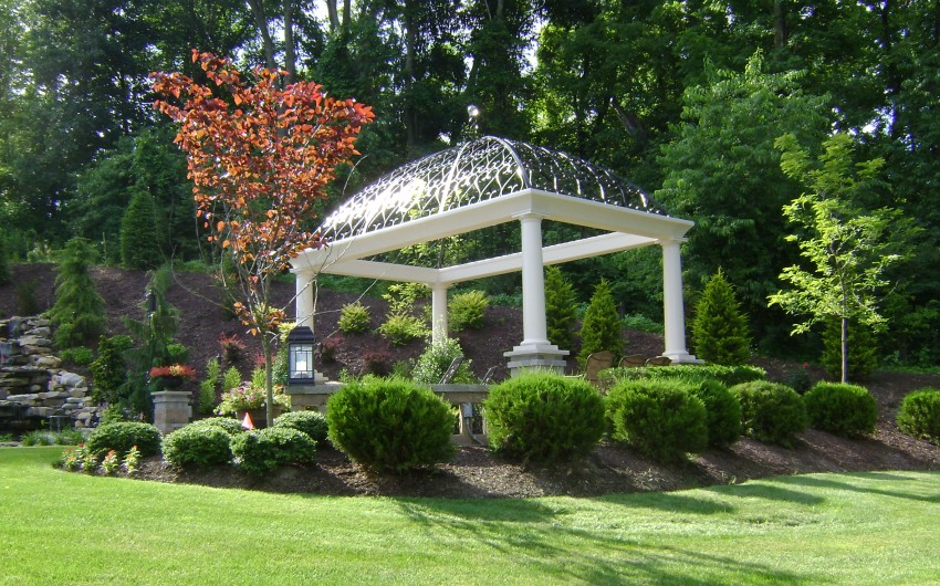 White Pillar Pergola