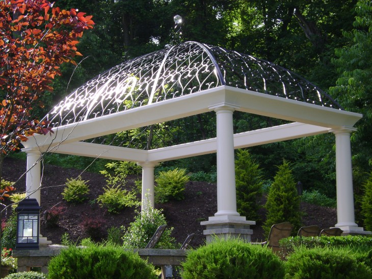 White Pillar Pergola