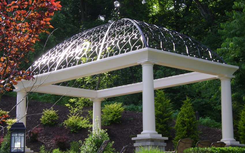 White Pillar Pergola