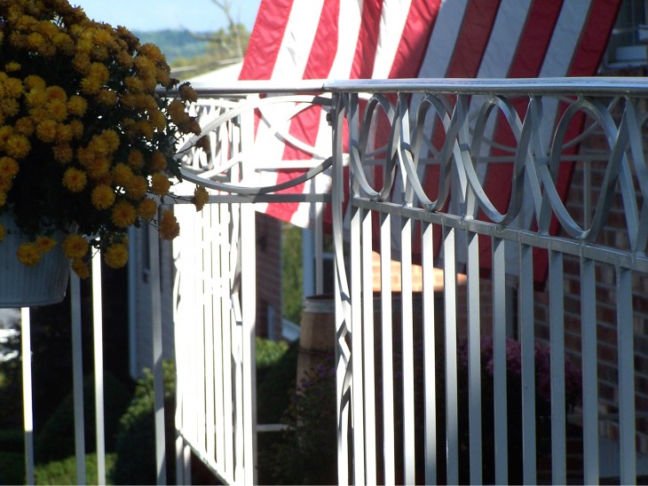 Twisted White Railing
