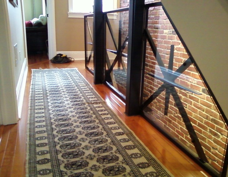 Glass Front Black Railing
